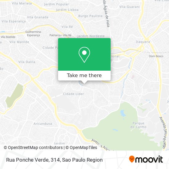 Mapa Rua Ponche Verde, 314