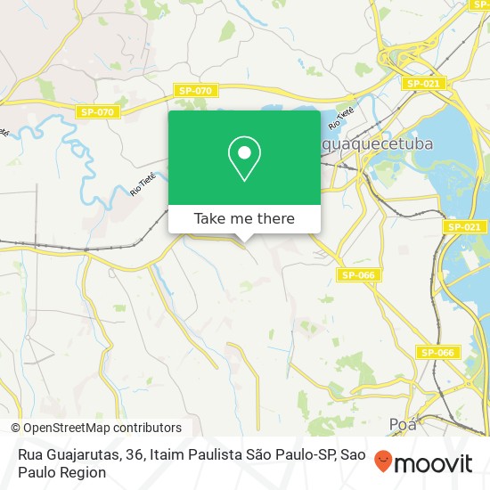 Mapa Rua Guajarutas, 36, Itaim Paulista São Paulo-SP