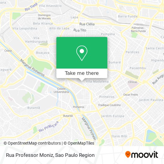 Rua Professor Moniz map