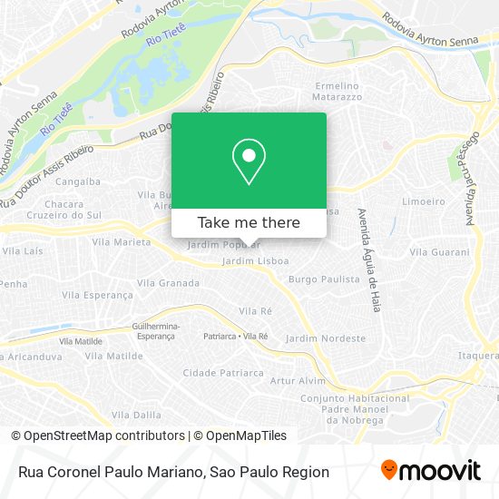 Mapa Rua Coronel Paulo Mariano