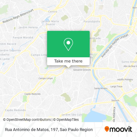 Mapa Rua Antonino de Matos, 197