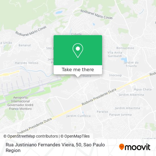 Mapa Rua Justiniano Fernandes Vieira, 50