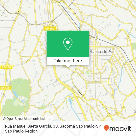 Rua Manuel Saeta Garcia, 30, Sacomã São Paulo-SP map