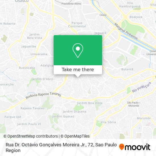 Rua Dr. Octávio Gonçalves Moreira Jr., 72 map
