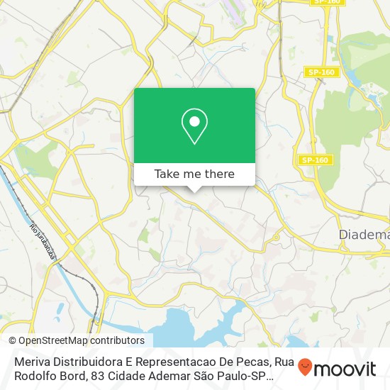 Meriva Distribuidora E Representacao De Pecas, Rua Rodolfo Bord, 83 Cidade Ademar São Paulo-SP 04401-240 map