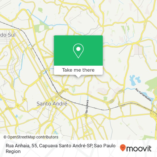 Rua Anhaia, 55, Capuava Santo André-SP map