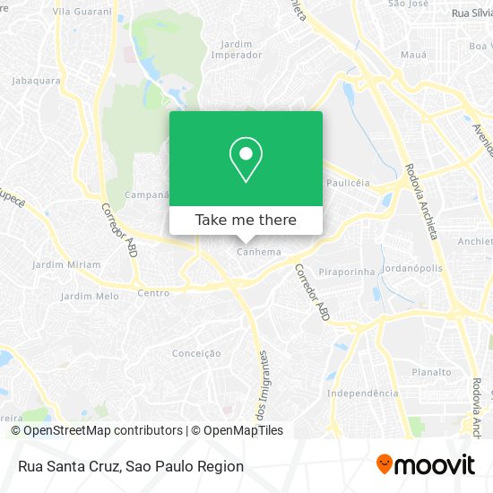 Mapa Rua Santa Cruz