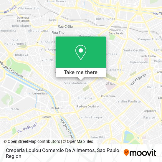 Creperia Loulou Comercio De Alimentos map