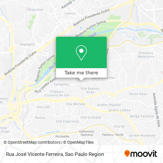 Rua José Vicente Ferreira map