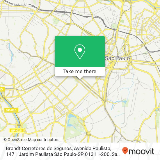 Brandt Corretores de Seguros, Avenida Paulista, 1471 Jardim Paulista São Paulo-SP 01311-200 map