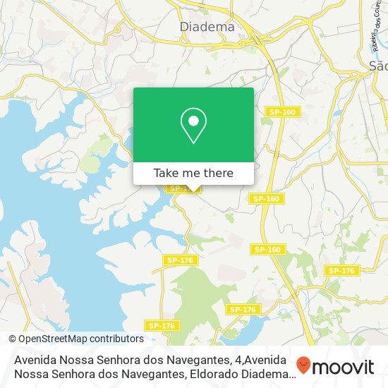 Mapa Avenida Nossa Senhora dos Navegantes, 4,Avenida Nossa Senhora dos Navegantes, Eldorado Diadema-SP