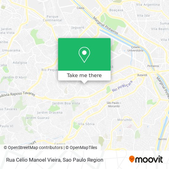Rua Célio Manoel Vieira map