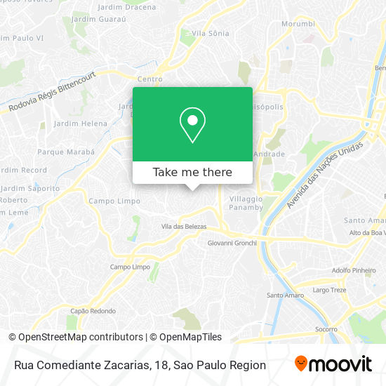 Rua Comediante Zacarias, 18 map