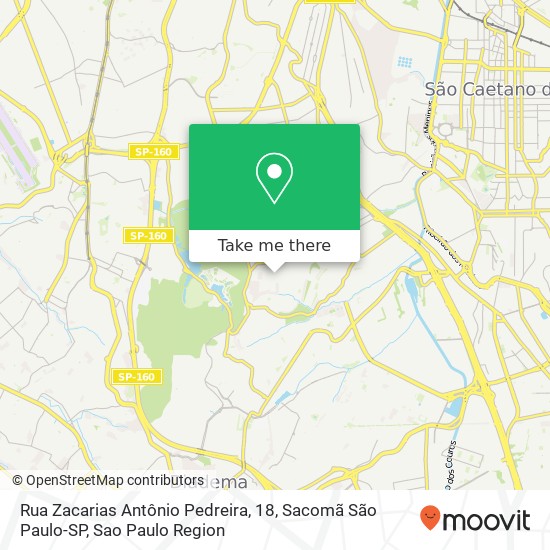 Rua Zacarias Antônio Pedreira, 18, Sacomã São Paulo-SP map