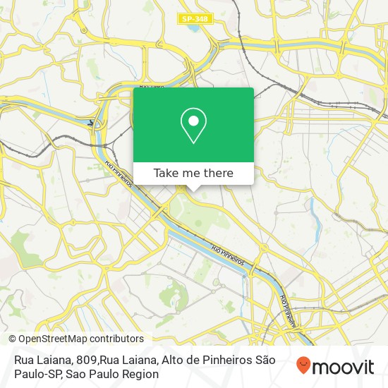 Mapa Rua Laiana, 809,Rua Laiana, Alto de Pinheiros São Paulo-SP