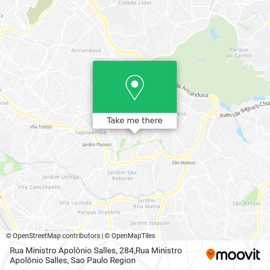 Rua Ministro Apolônio Salles, 284,Rua Ministro Apolônio Salles map