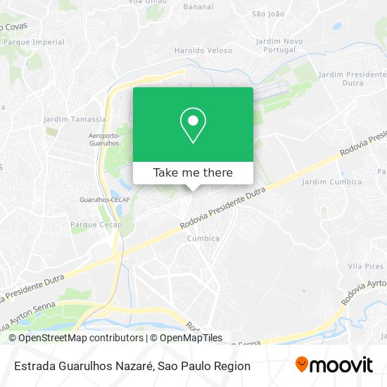 Estrada Guarulhos Nazaré map