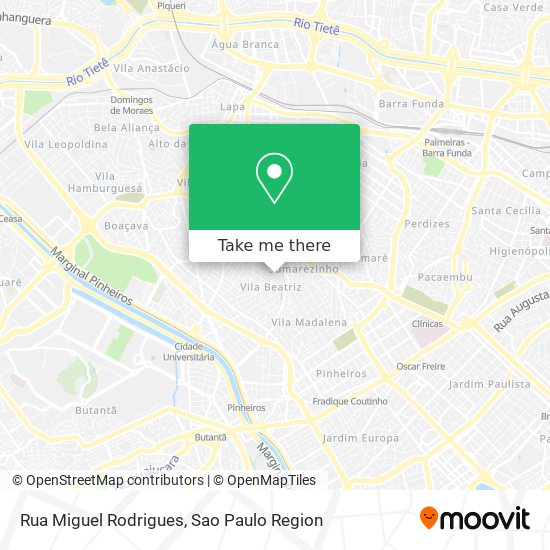 Mapa Rua Miguel Rodrigues
