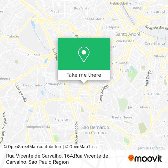 Mapa Rua Vicente de Carvalho, 164,Rua Vicente de Carvalho