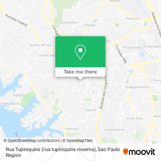 Rua Tupiniquins (rua tupiniquins moema) map