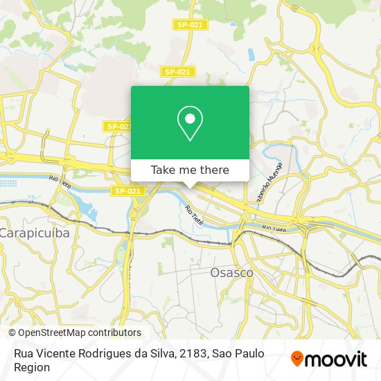 Mapa Rua Vicente Rodrigues da Silva, 2183