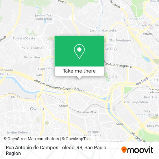 Mapa Rua Antônio de Campos Toledo, 98