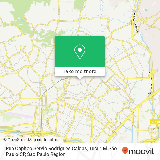 Rua Capitão Sérvio Rodrigues Caldas, Tucuruvi São Paulo-SP map