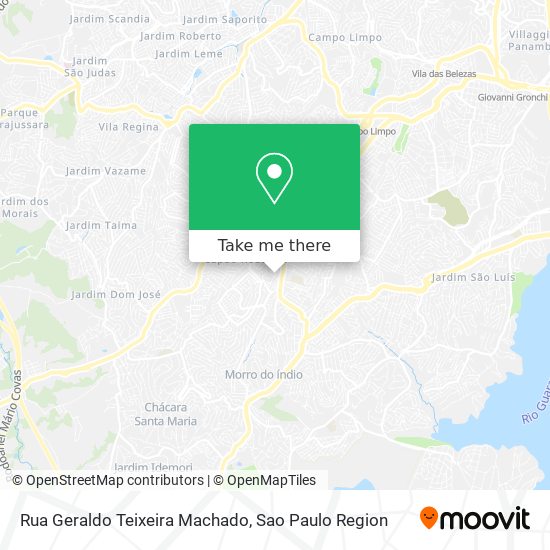 Mapa Rua Geraldo Teixeira Machado