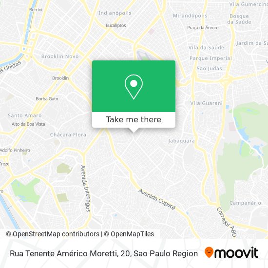 Mapa Rua Tenente Américo Moretti, 20