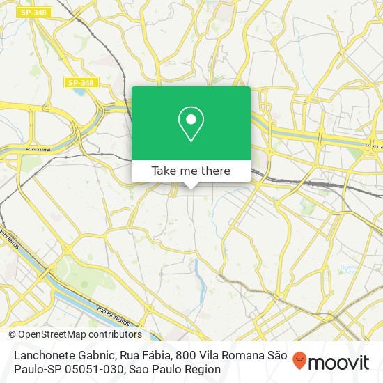 Lanchonete Gabnic, Rua Fábia, 800 Vila Romana São Paulo-SP 05051-030 map