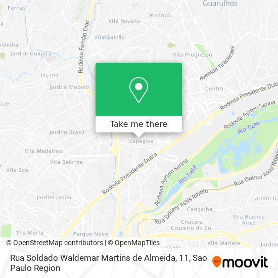 Mapa Rua Soldado Waldemar Martins de Almeida, 11