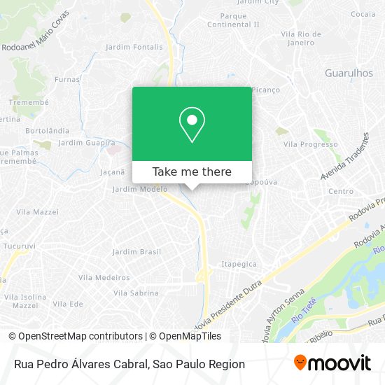 Mapa Rua Pedro Álvares Cabral