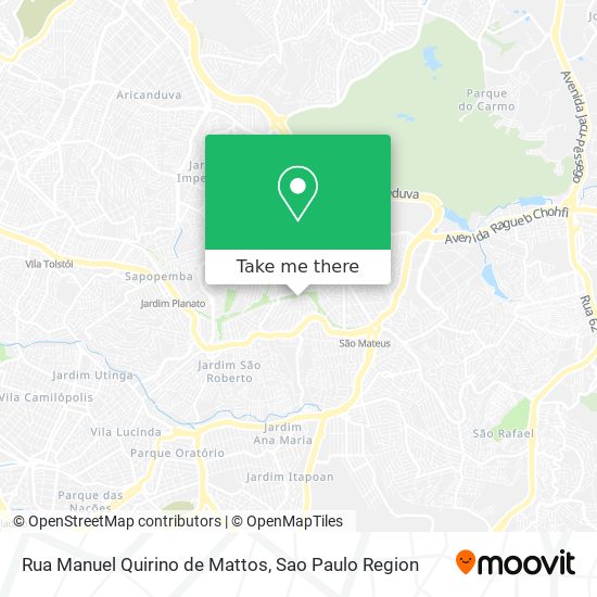 Mapa Rua Manuel Quirino de Mattos