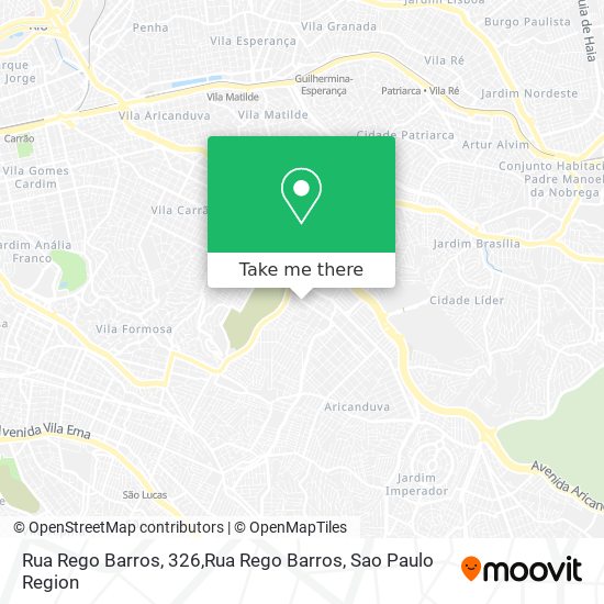 Mapa Rua Rego Barros, 326,Rua Rego Barros