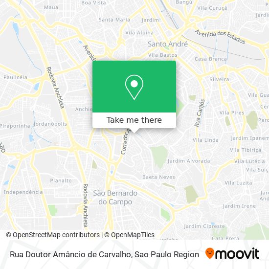 Mapa Rua Doutor Amâncio de Carvalho