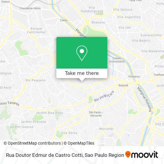 Rua Doutor Edmur de Castro Cotti map