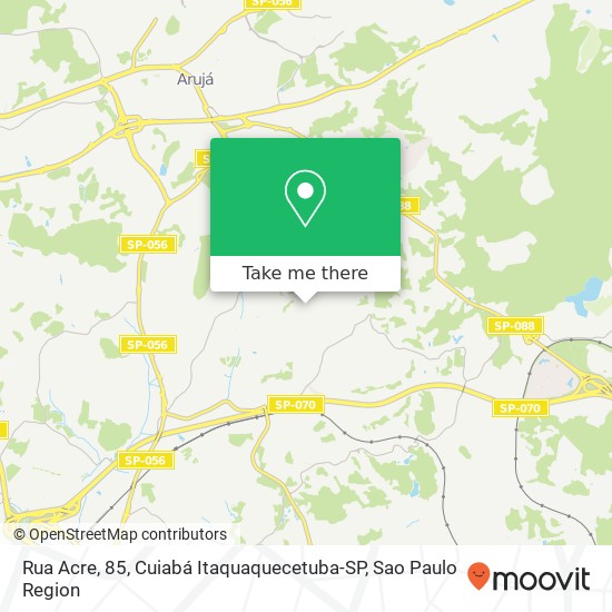 Mapa Rua Acre, 85, Cuiabá Itaquaquecetuba-SP