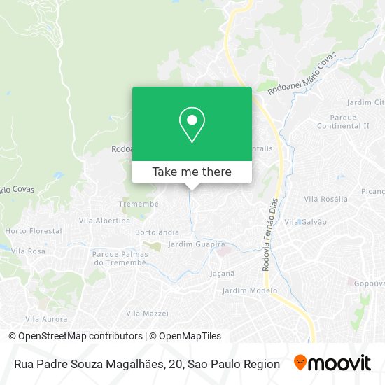 Mapa Rua Padre Souza Magalhães, 20