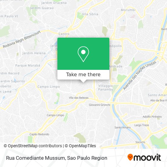 Rua Comediante Mussum map