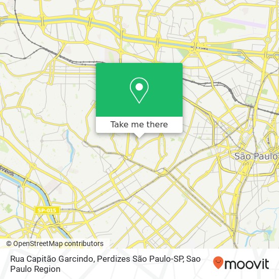 Rua Capitão Garcindo, Perdizes São Paulo-SP map