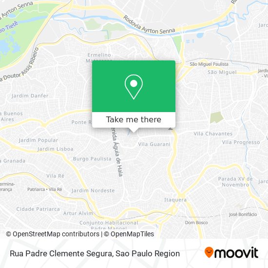 Mapa Rua Padre Clemente Segura