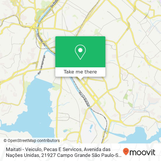 Mapa Maitati - Veiculo, Pecas E Servicos, Avenida das Nações Unidas, 21927 Campo Grande São Paulo-SP 04795-100