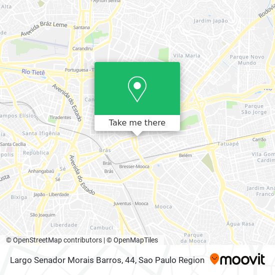 Largo Senador Morais Barros, 44 map
