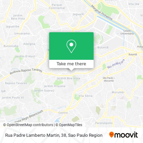 Mapa Rua Padre Lamberto Martin, 38