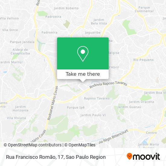 Mapa Rua Francisco Romão, 17