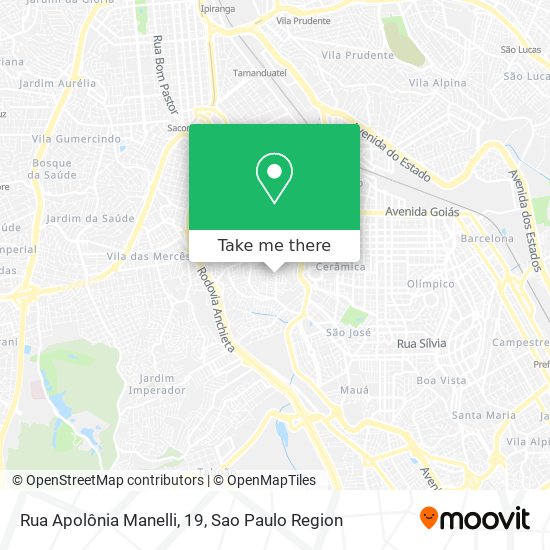 Mapa Rua Apolônia Manelli, 19