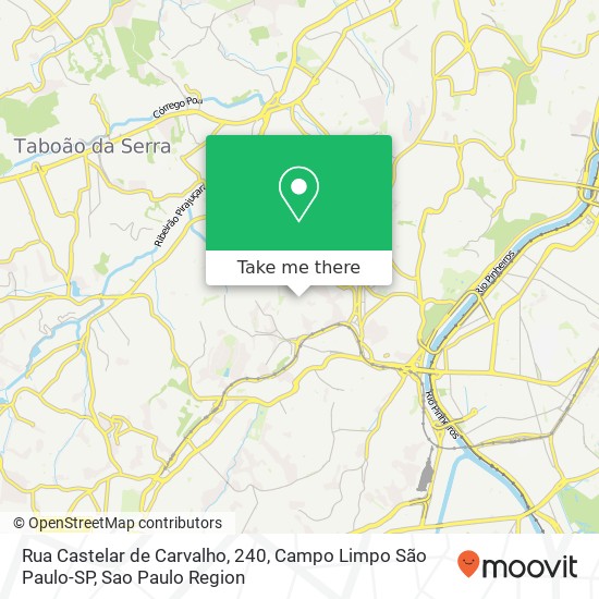 Mapa Rua Castelar de Carvalho, 240, Campo Limpo São Paulo-SP