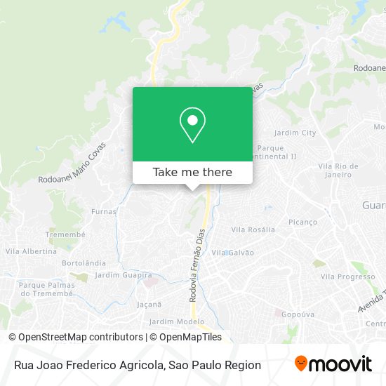 Mapa Rua Joao Frederico Agricola