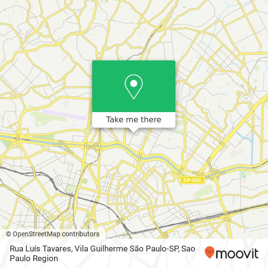 Mapa Rua Luís Tavares, Vila Guilherme São Paulo-SP