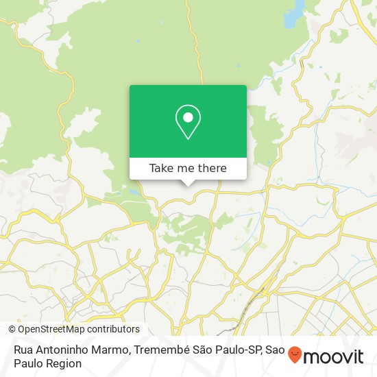 Mapa Rua Antoninho Marmo, Tremembé São Paulo-SP